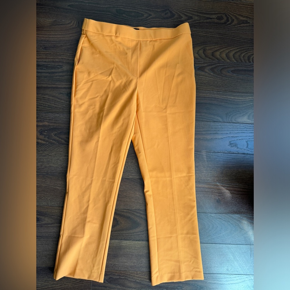 Nicole Miller Bold Orange Straight Leg Pants